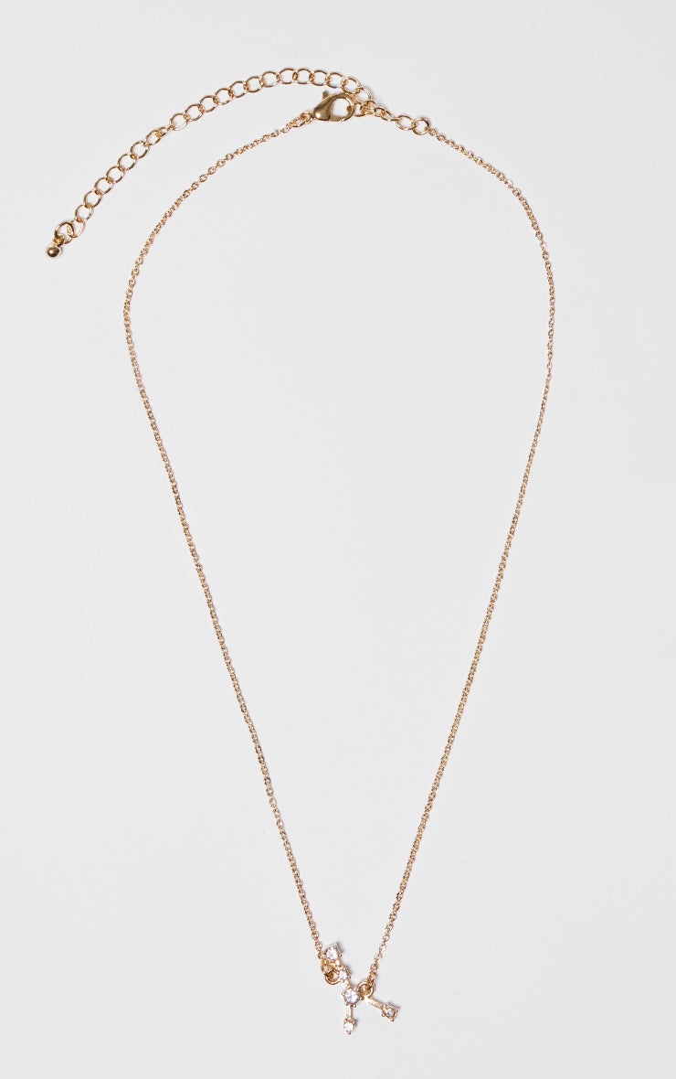 Gold Plated Leo Celestial Necklace