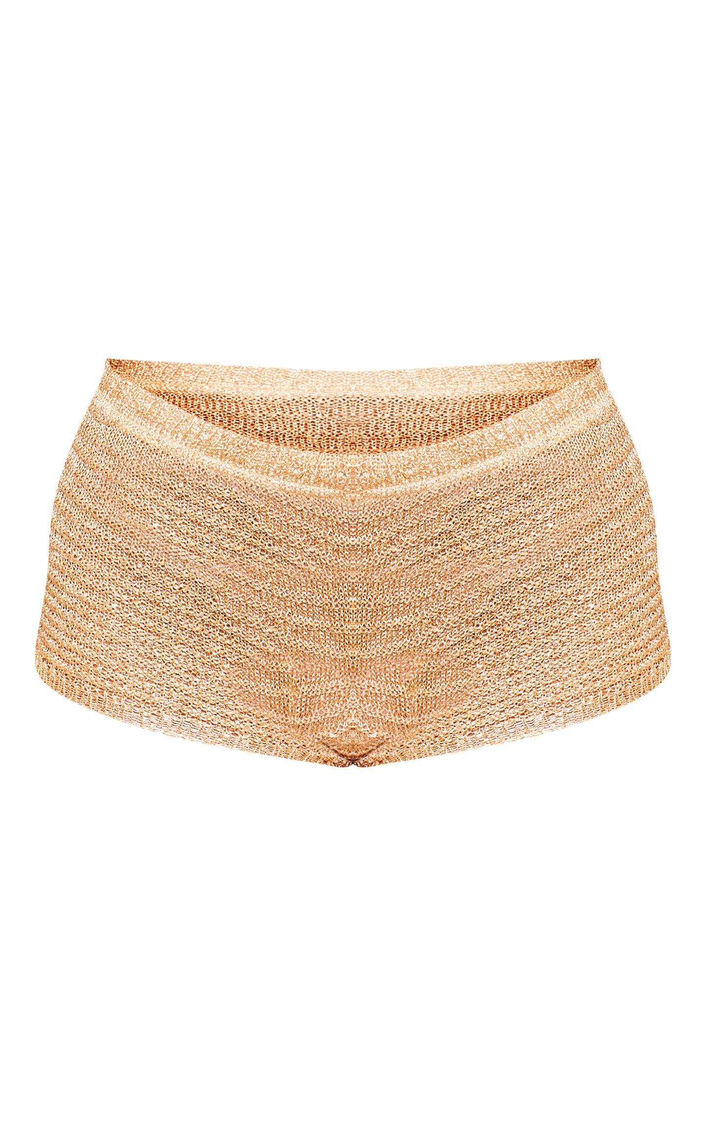 Petite Gold Knit Sequin Hotpants