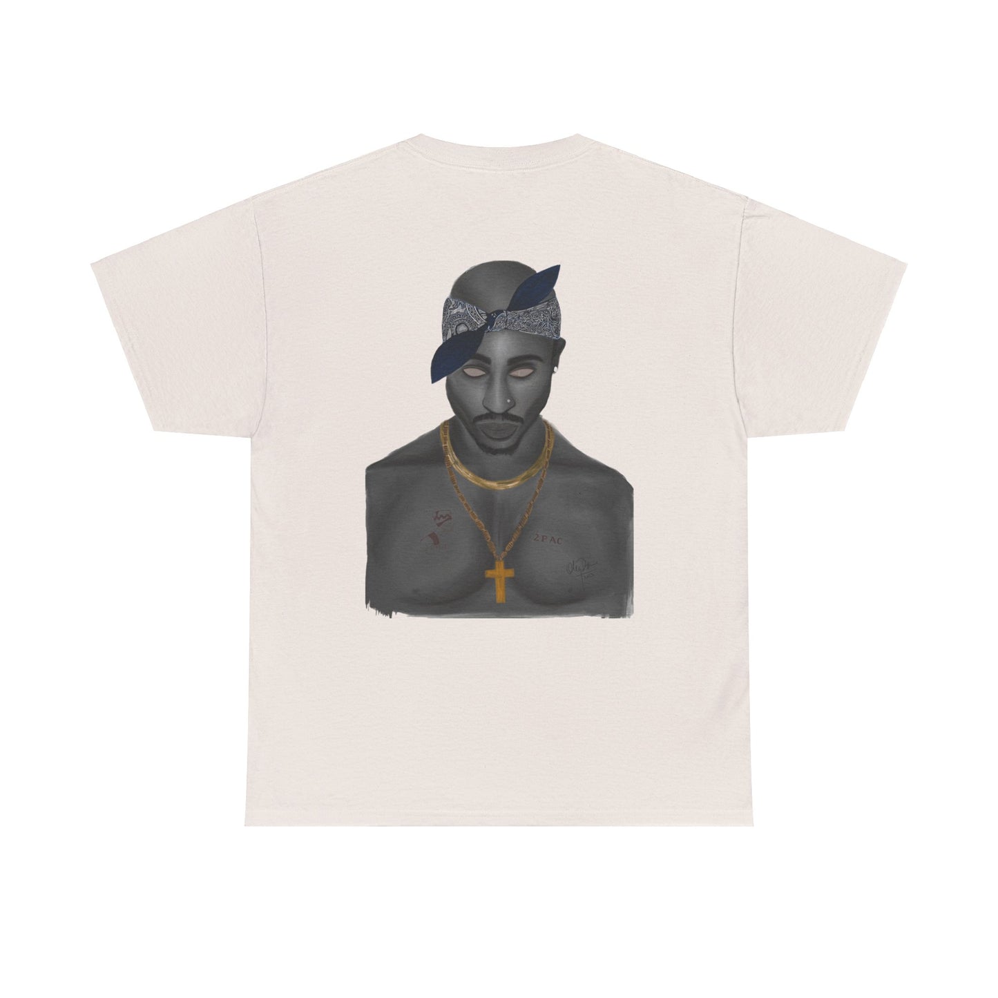 2 Pac T-shirt painted by Oleg Dave