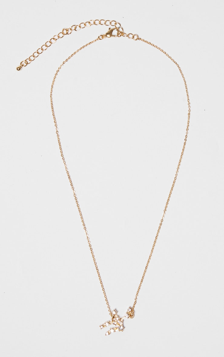 Gold Plated Pisces Celestial Necklace