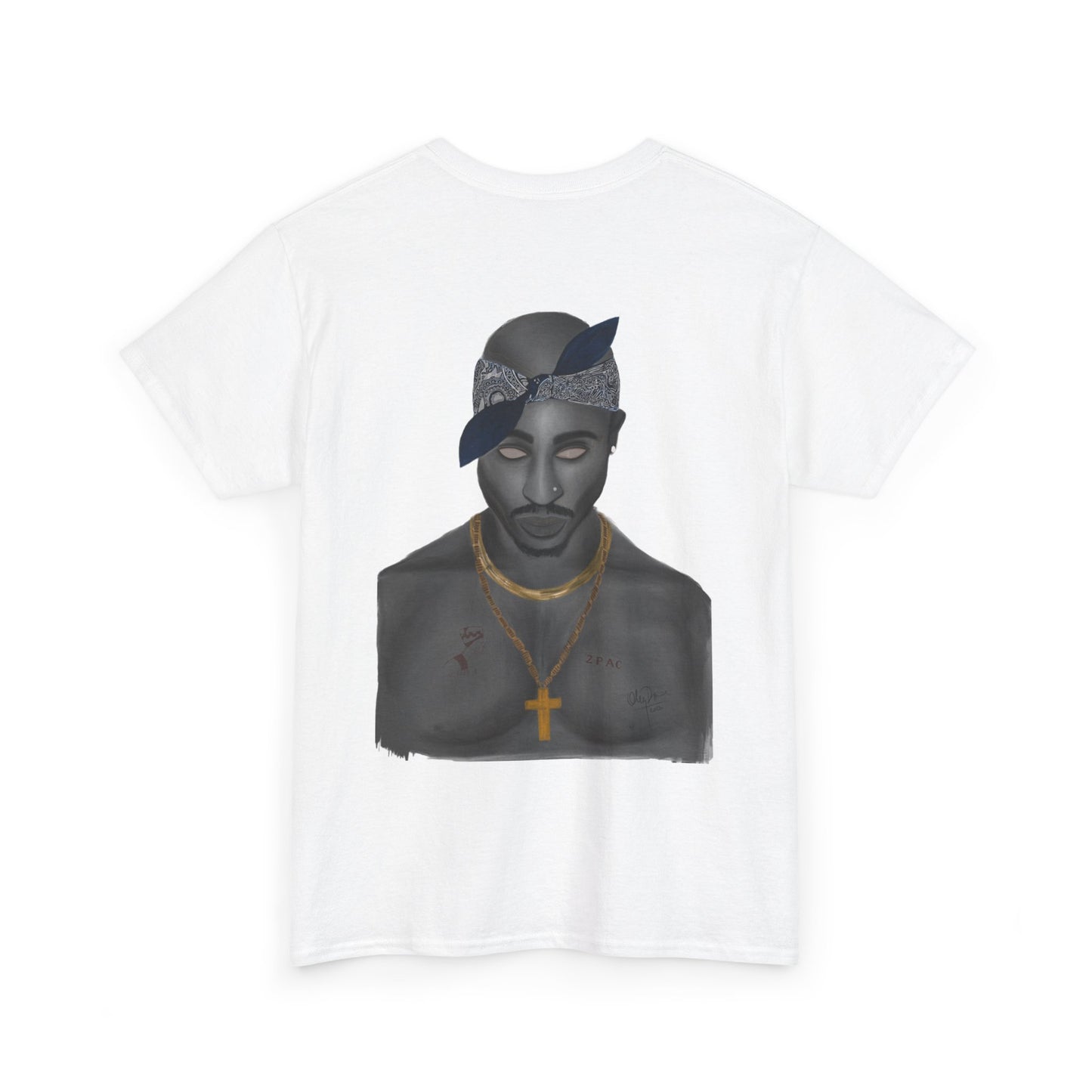 2 Pac T-shirt painted by Oleg Dave