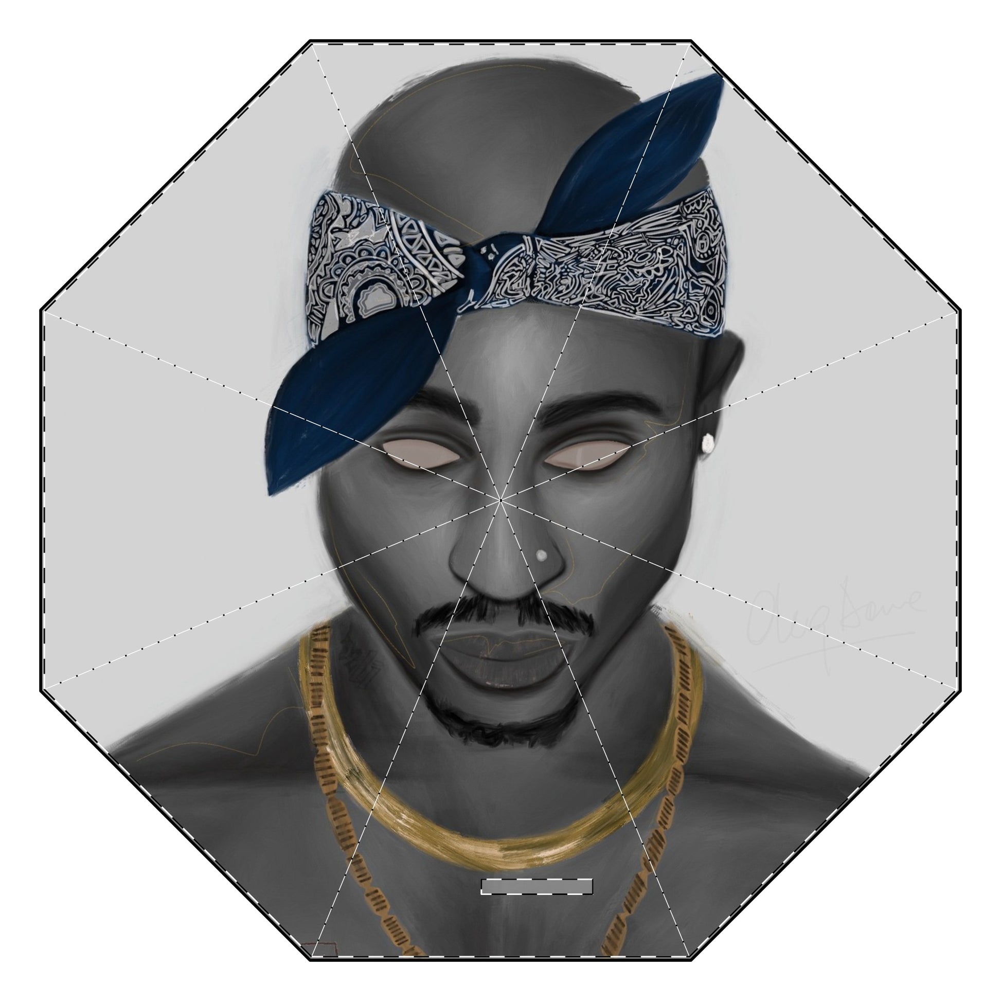 2 Pac Designed by Oleg Dave Umbrella