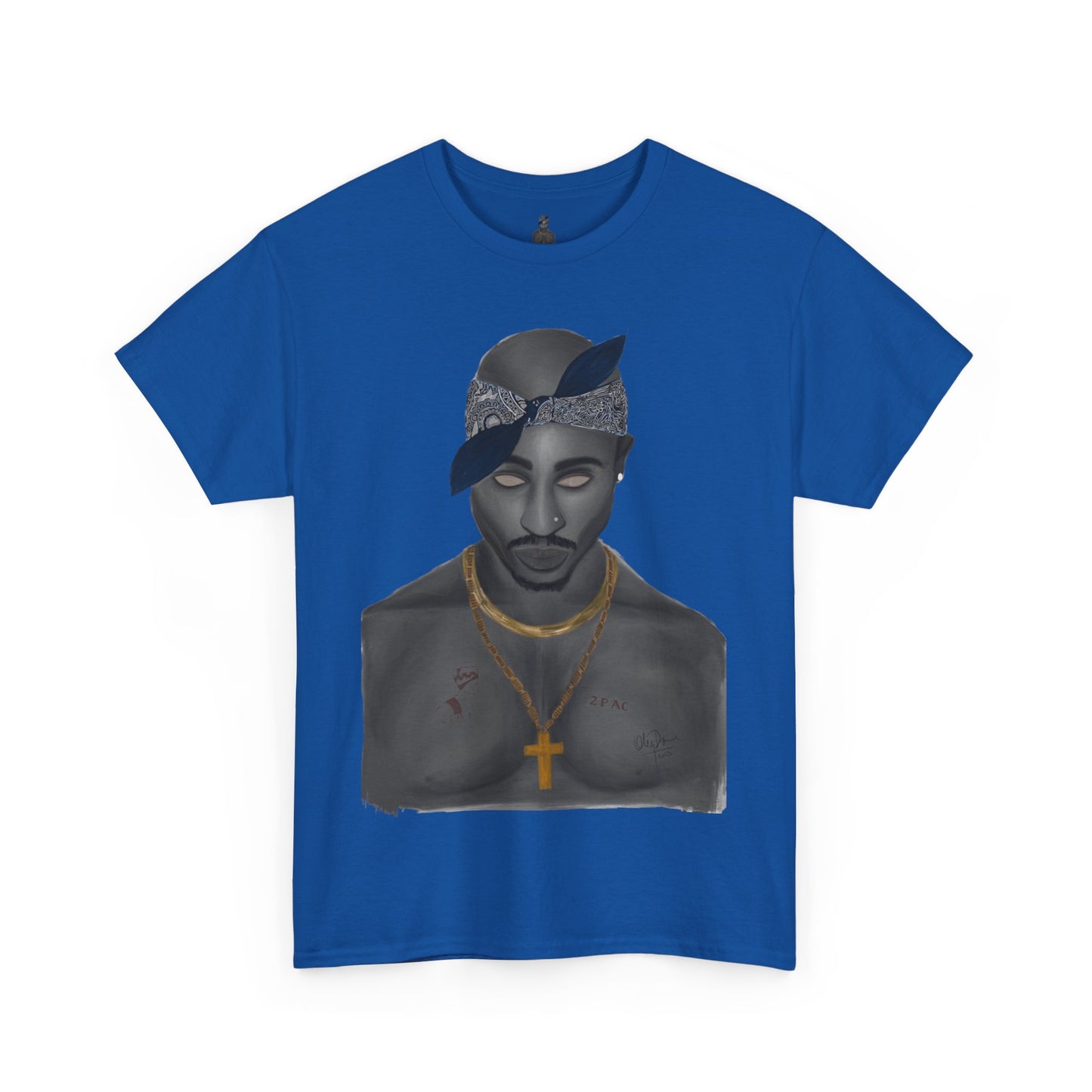 2 Pac T-shirt painted by Oleg Dave