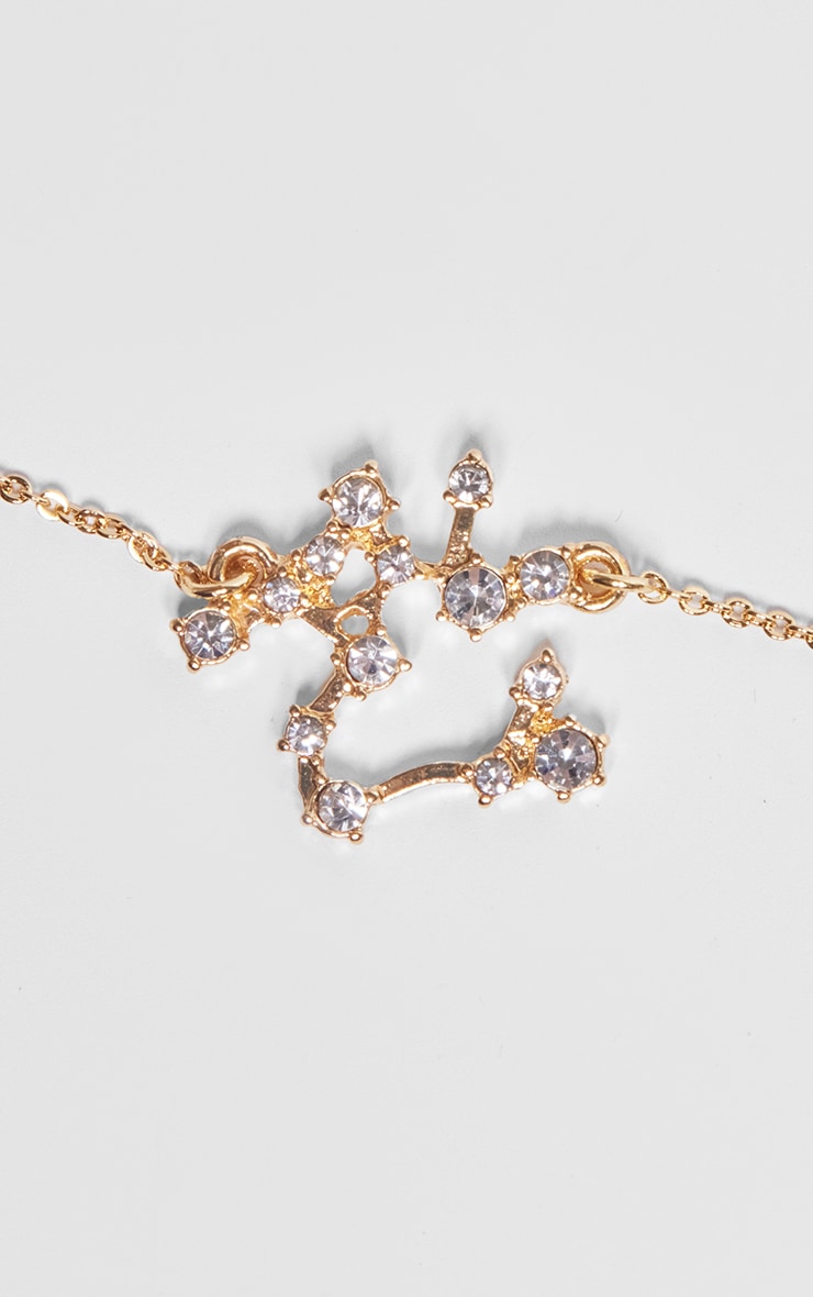 Gold Plated Taurus Celestial Necklace