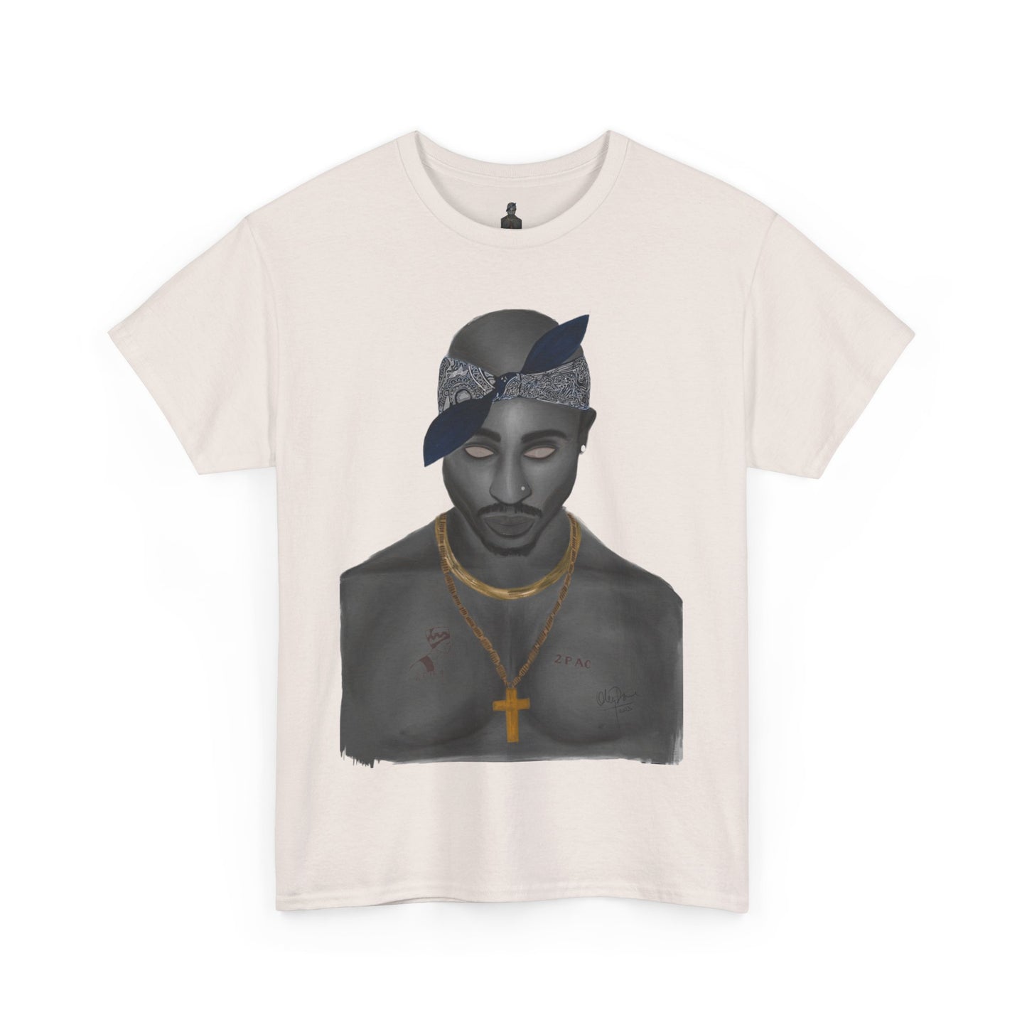 2 Pac T-shirt painted by Oleg Dave