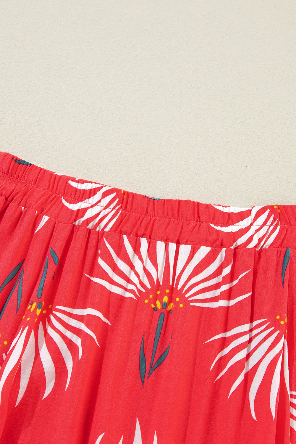 Red Floral Maxi Skirt Set