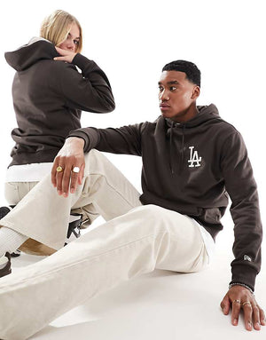 New Era LA Dodgers unisex hoodie in brown