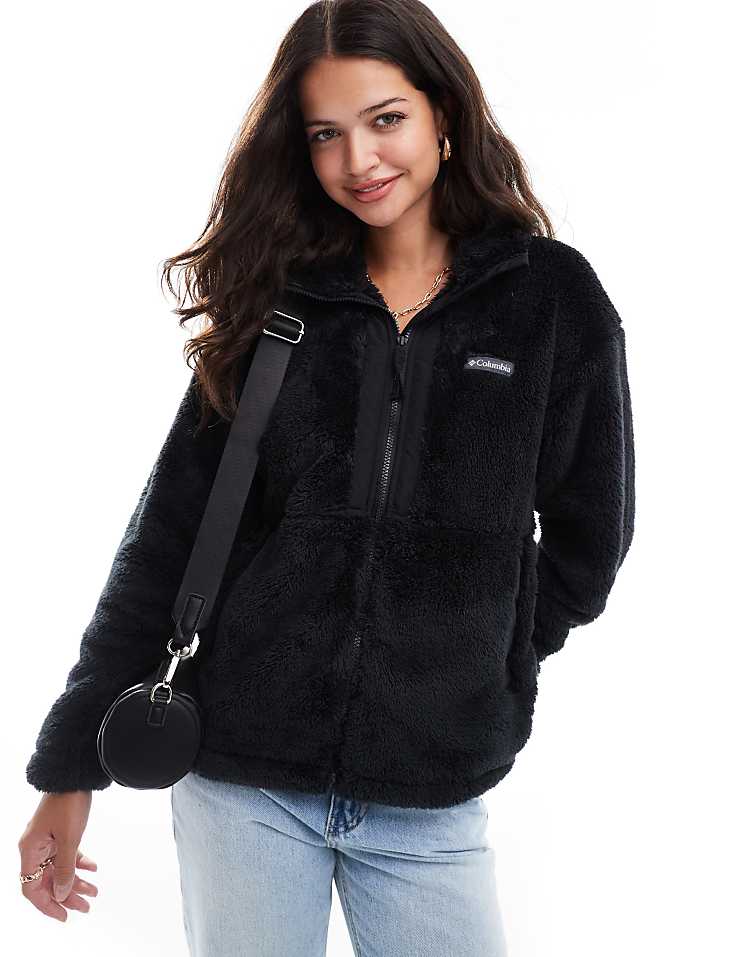 Columbia Boundless Discovery II sherpa full zip fleece in black