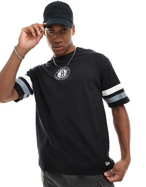 New Era Brooklyn Nets t-shirt in black