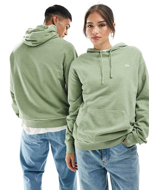 New Era unisex washed hoodie in green