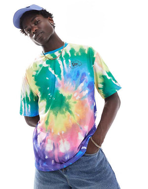 New Era tie dye t-shirt in multi