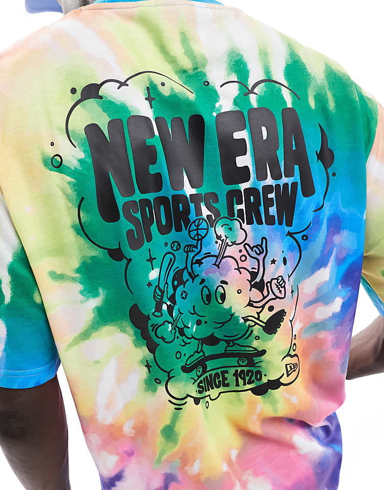 New Era tie dye t-shirt in multi