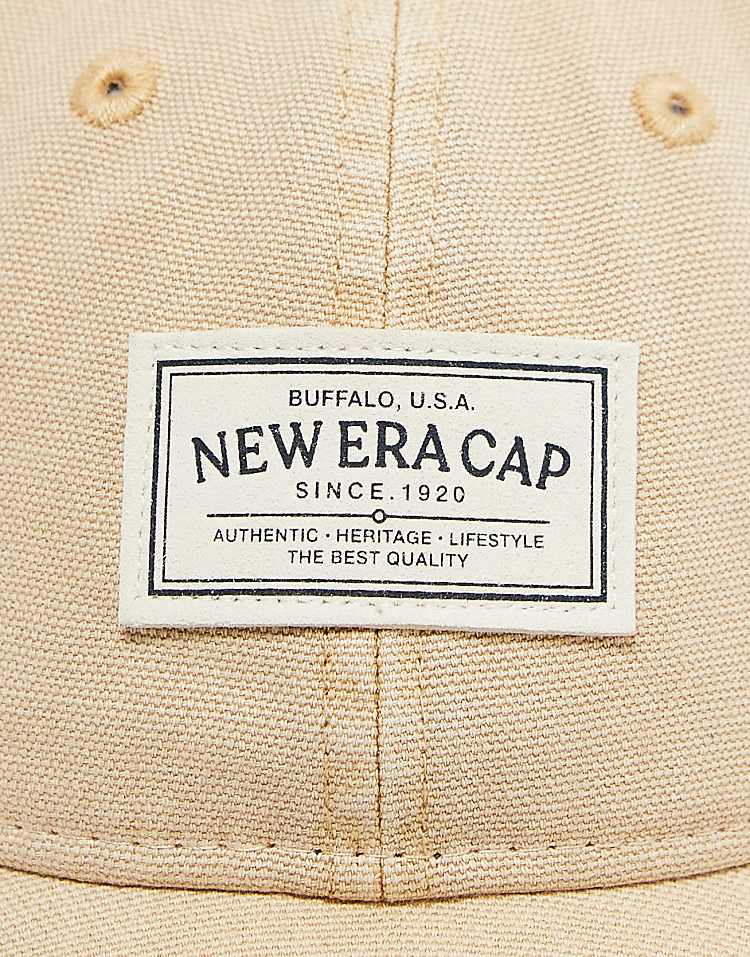 New Era patch washed canvas 9twenty cap in tan