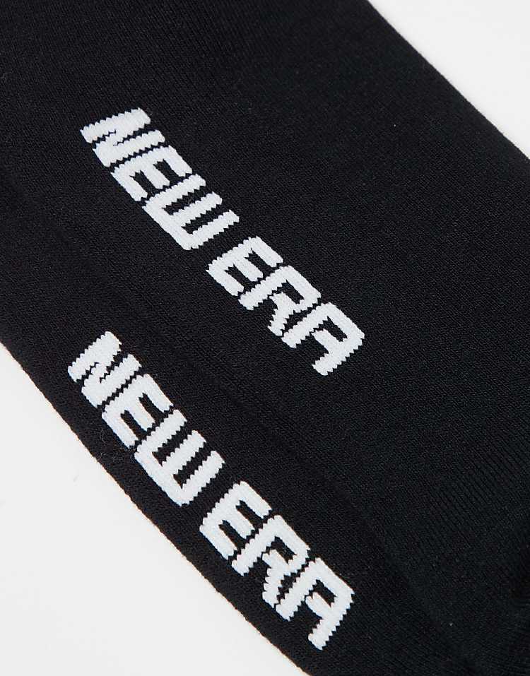 New Era 3 pack logo socks in black