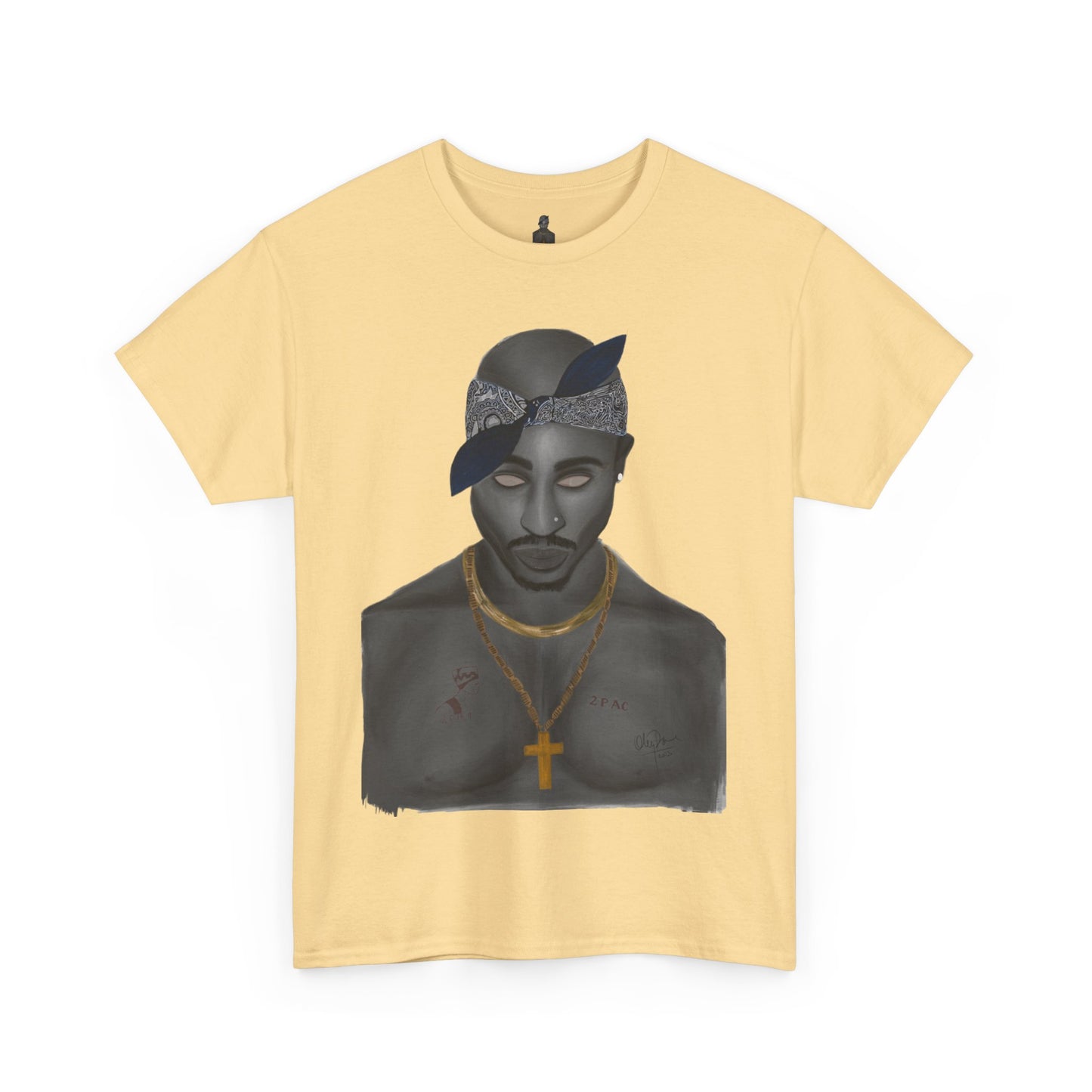 2 Pac T-shirt painted by Oleg Dave