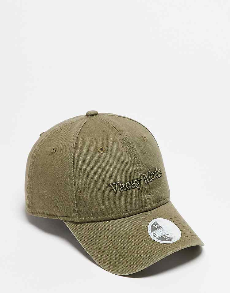 New Era 9twenty vacay mode cap in washed green