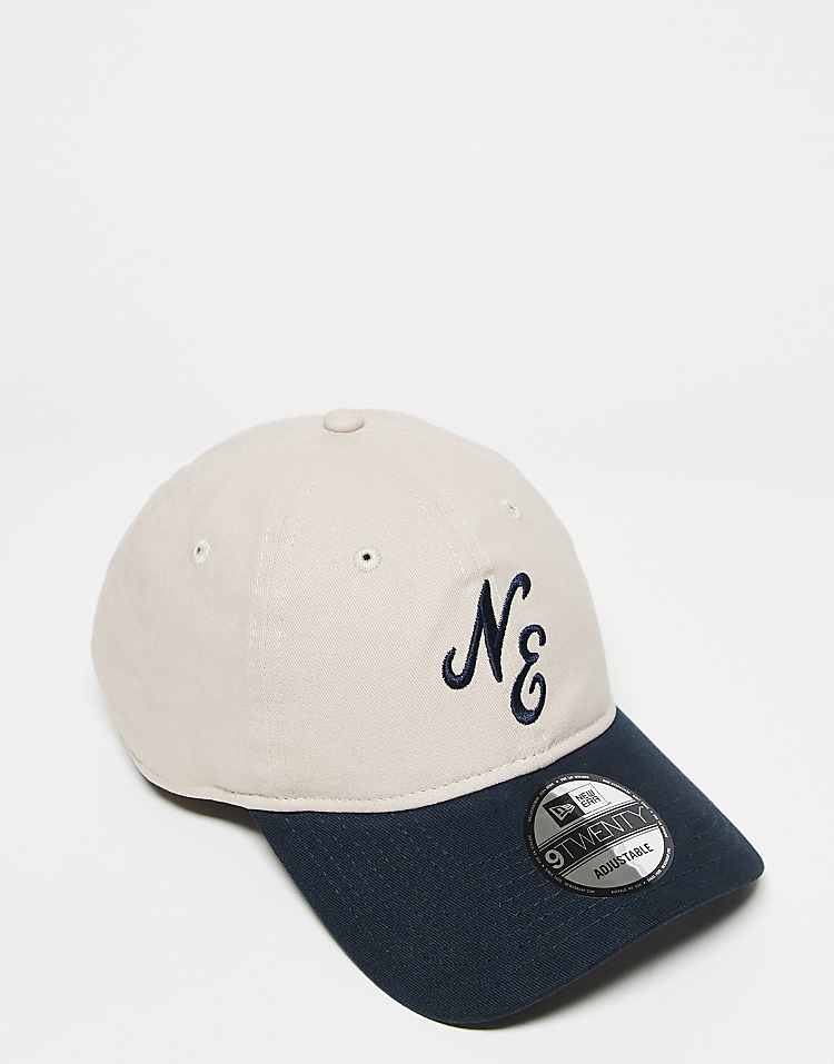 New Era script branded 9twenty cap in navy