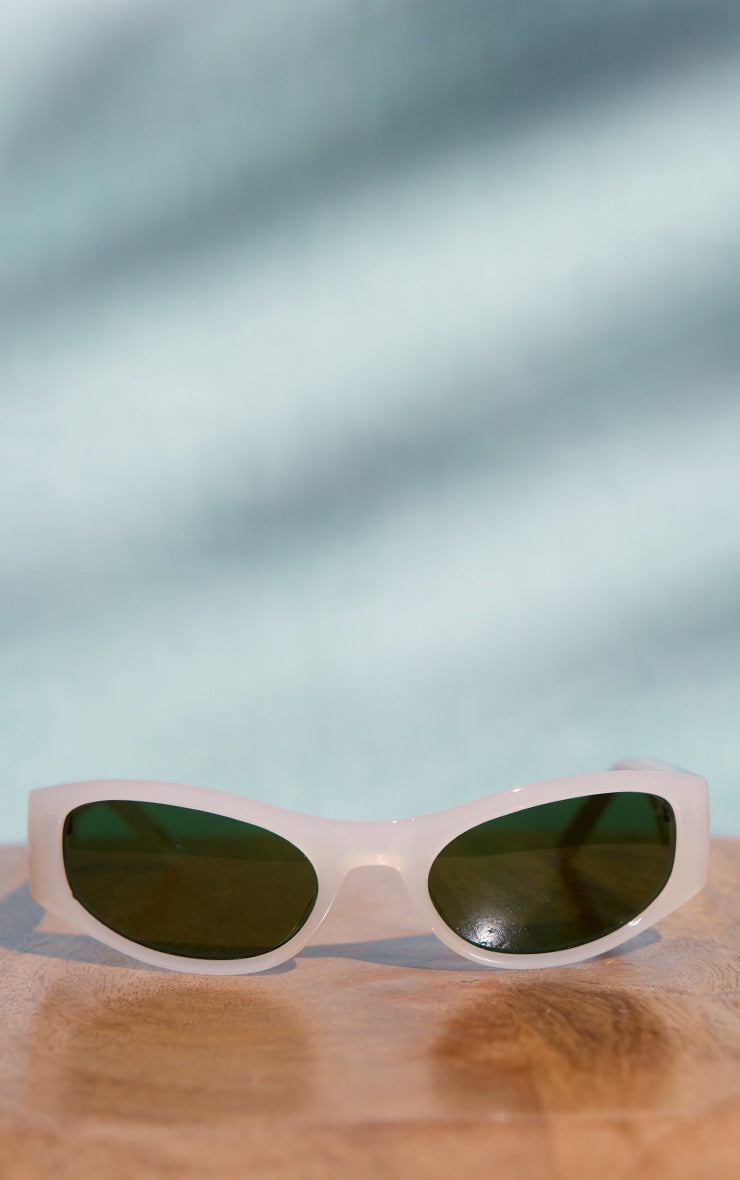 A.KJÆRBEDE Milky Brown Lens Rounded Sunglasses