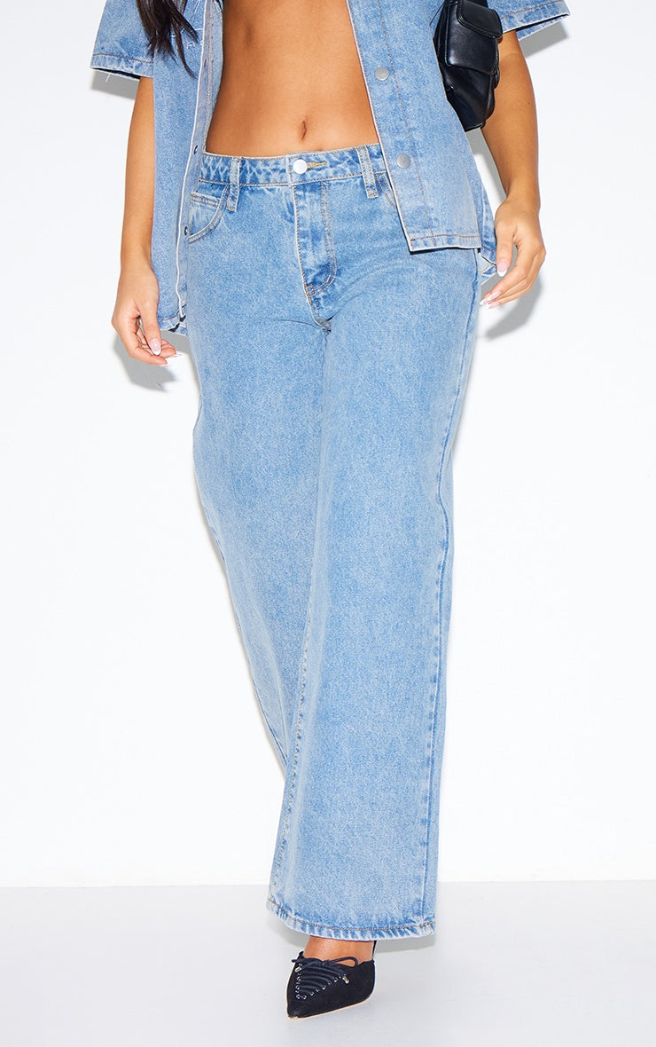 Petite Blue Straight Leg Jeans