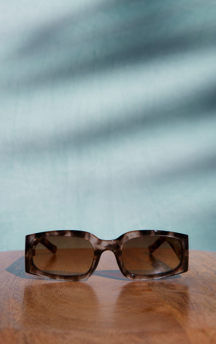 A.KJÆRBEDE Tortoiseshell Square Frame Sunglasses