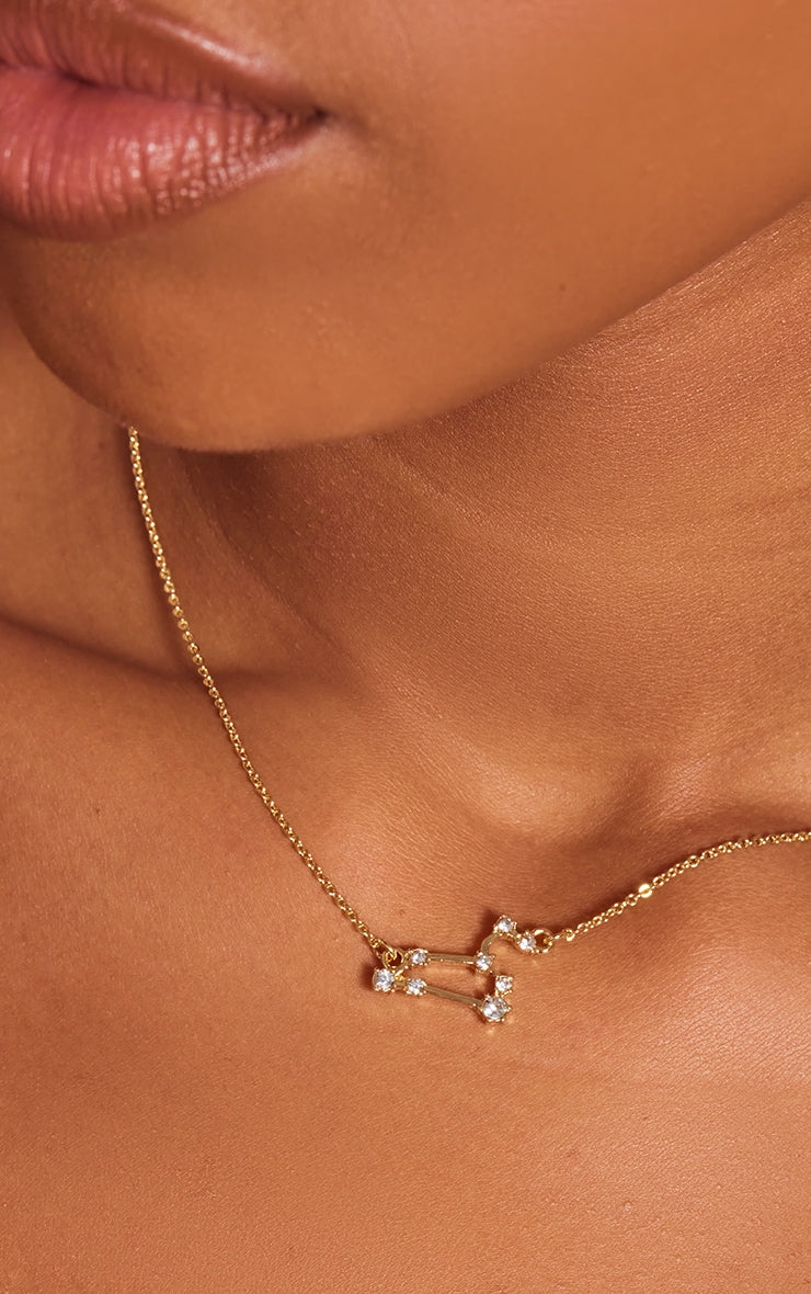 Gold Plated Libra Celestial Necklace