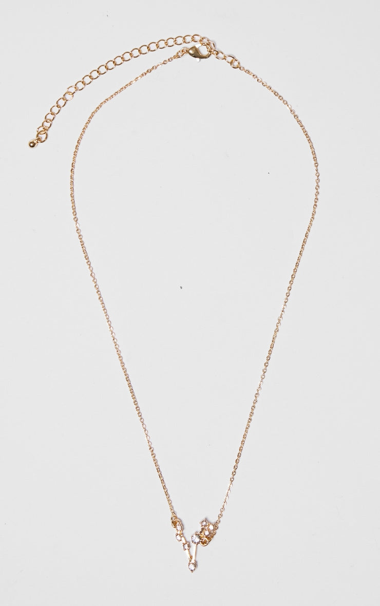 Gold Plated Scorpio Celestial Necklace