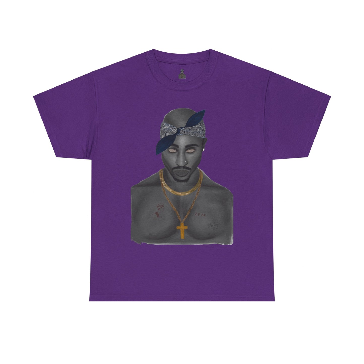 2 Pac T-shirt painted by Oleg Dave