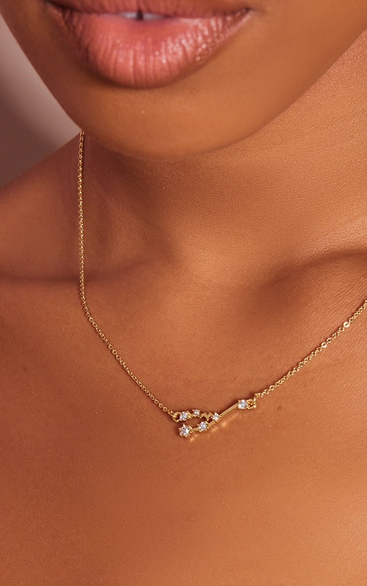 Gold Plated Scorpio Celestial Necklace