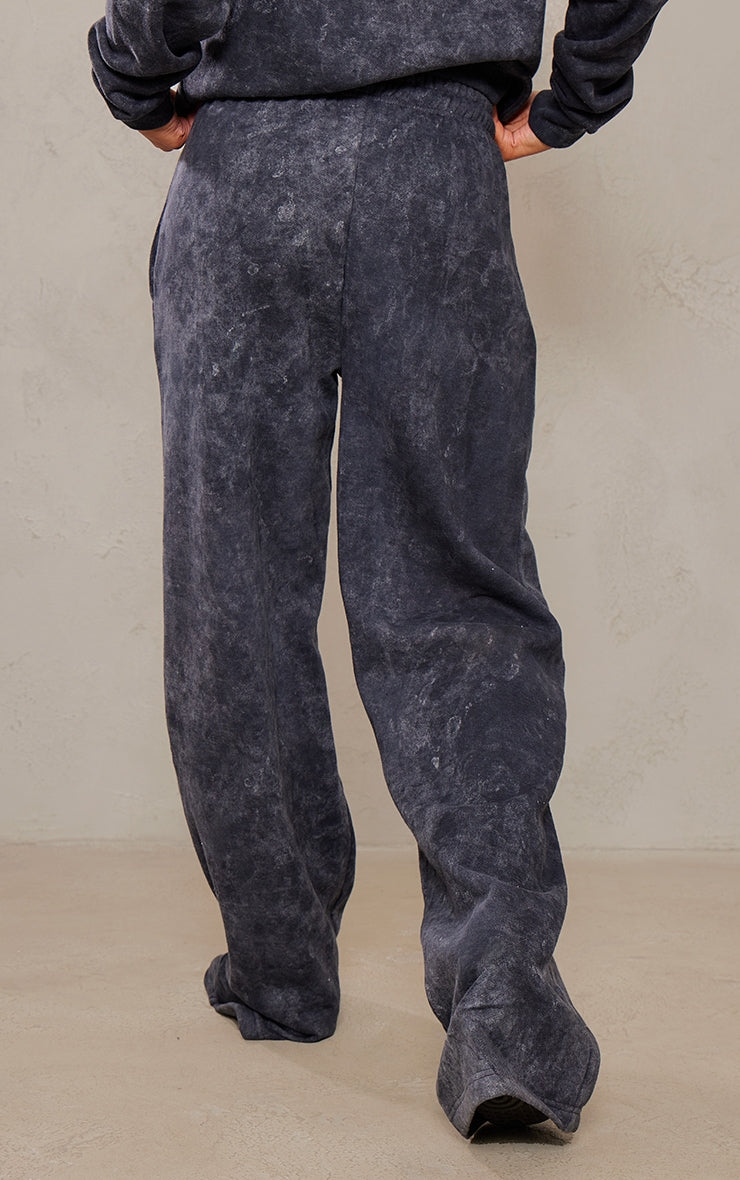 Charcoal Washed Seam Detail Straight Leg Jogger