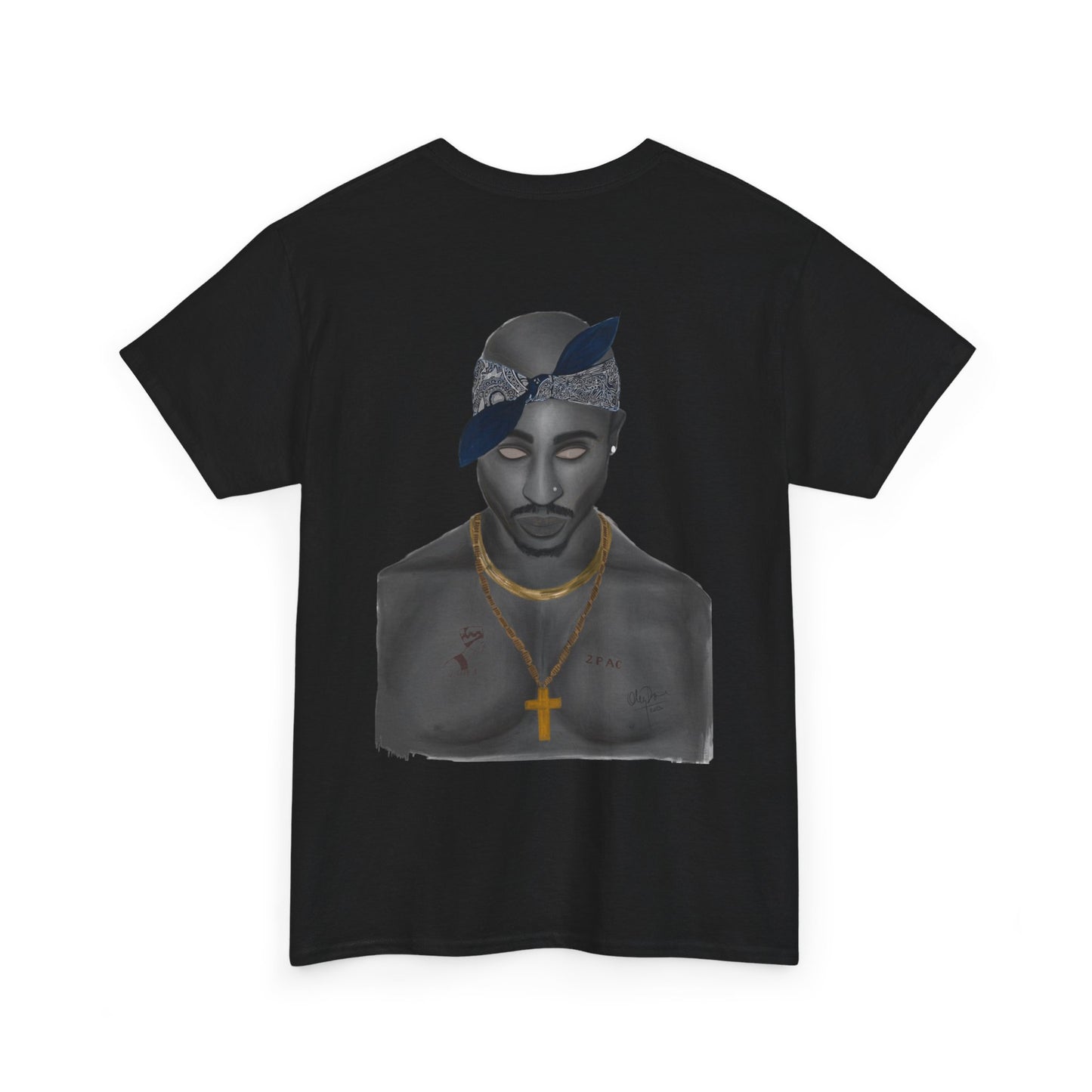 2 Pac T-shirt painted by Oleg Dave