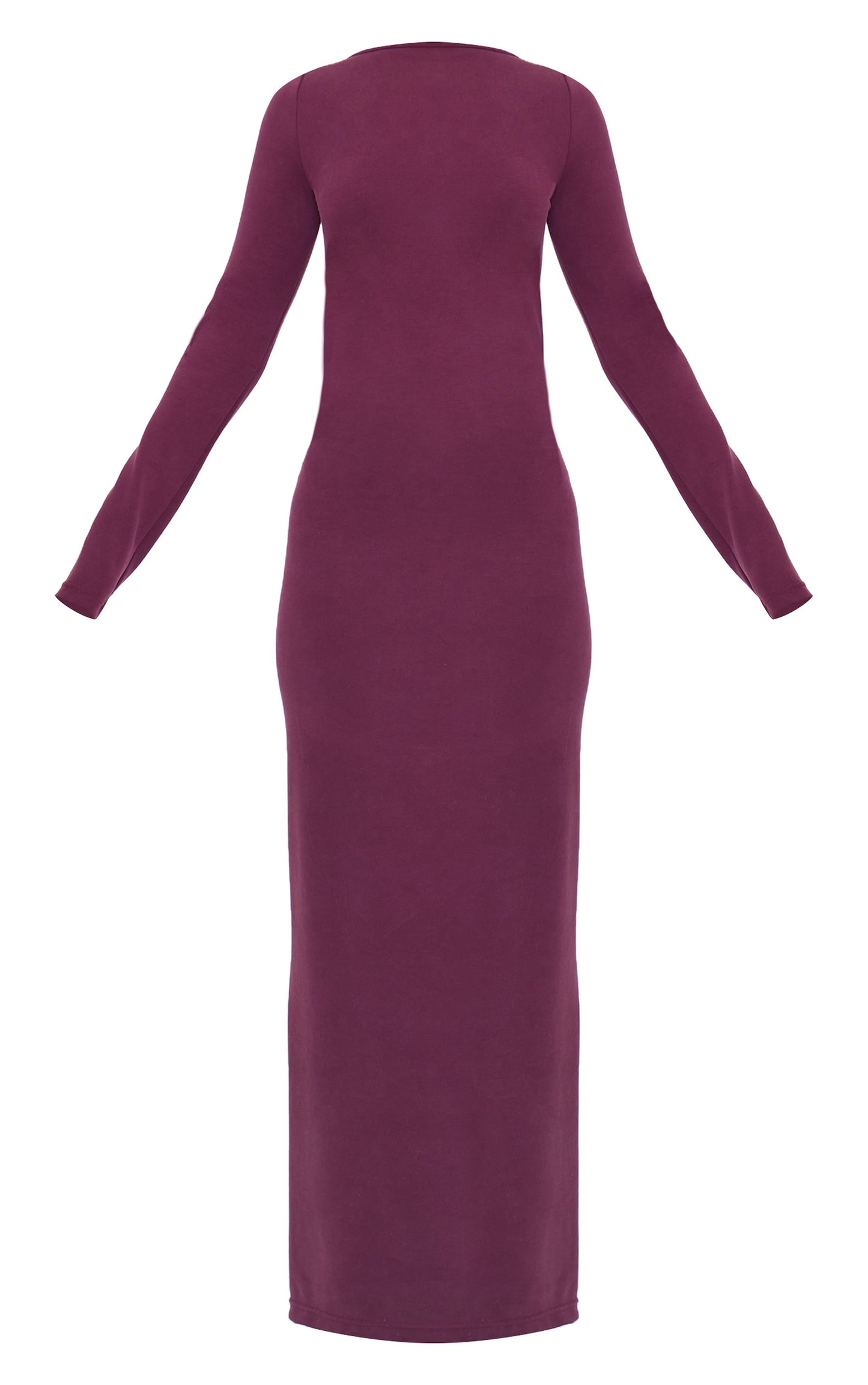 Plum Premium Contour Boat Neck Maxi Dress