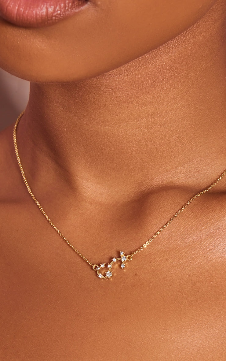 Gold Plated Pisces Celestial Necklace