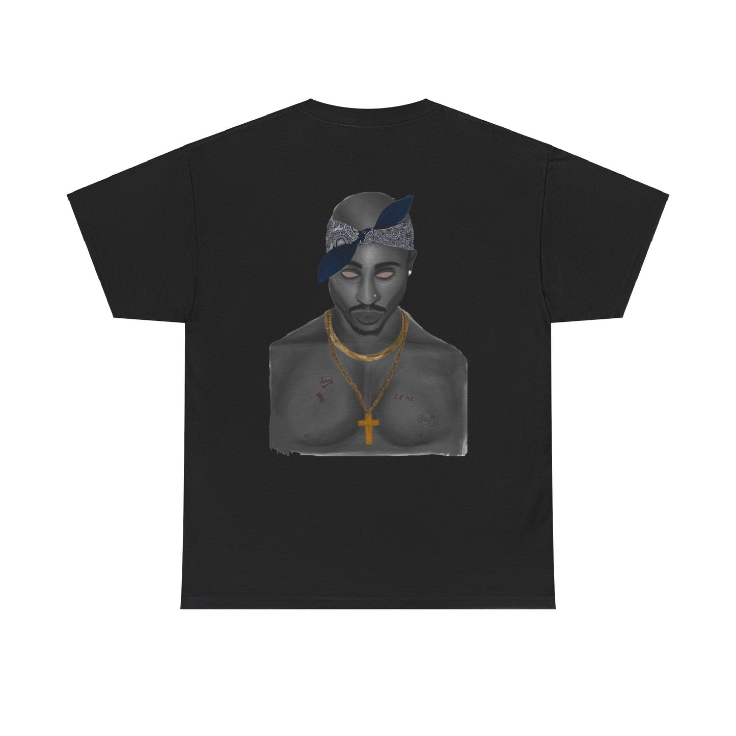 2 Pac T-shirt painted by Oleg Dave