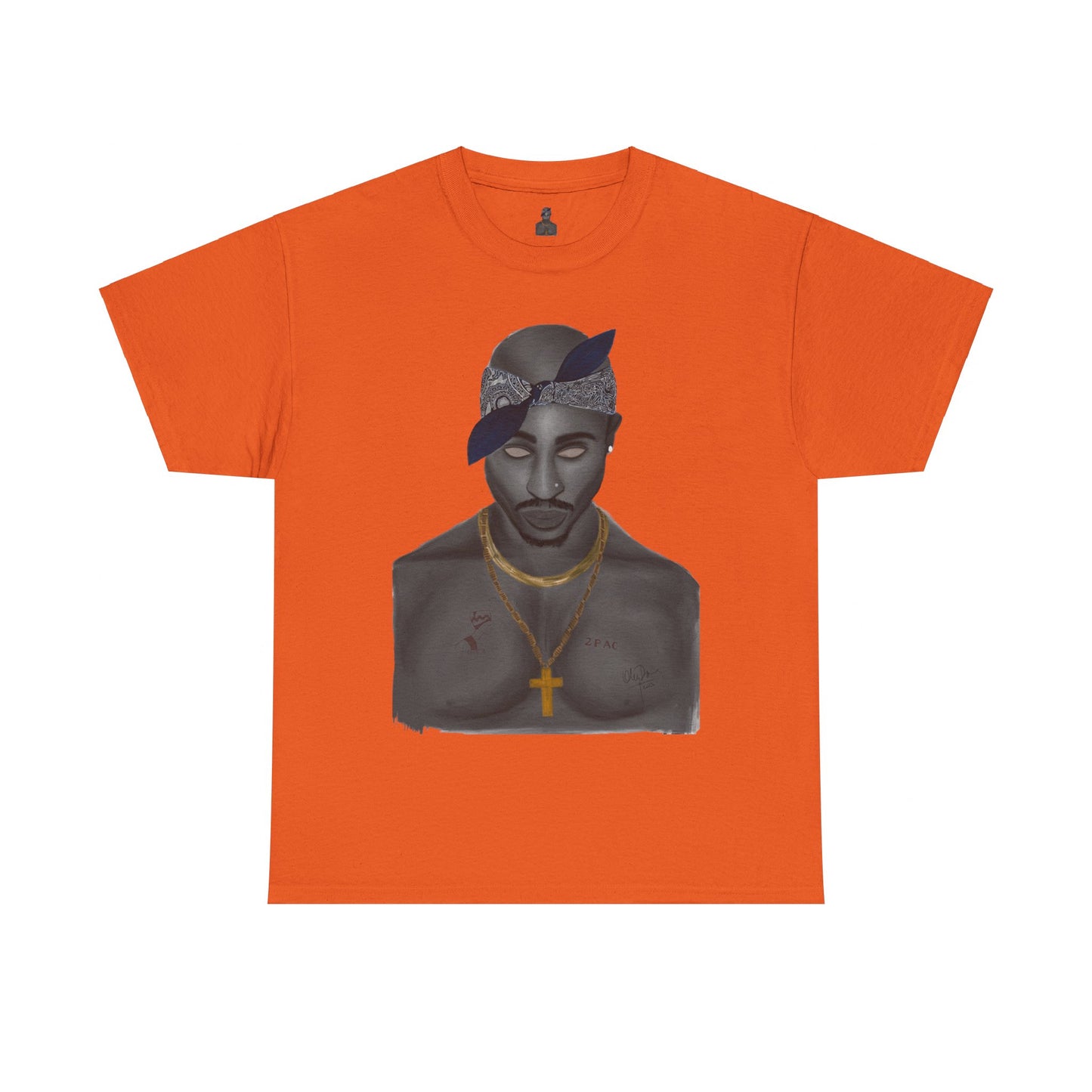 2 Pac T-shirt painted by Oleg Dave