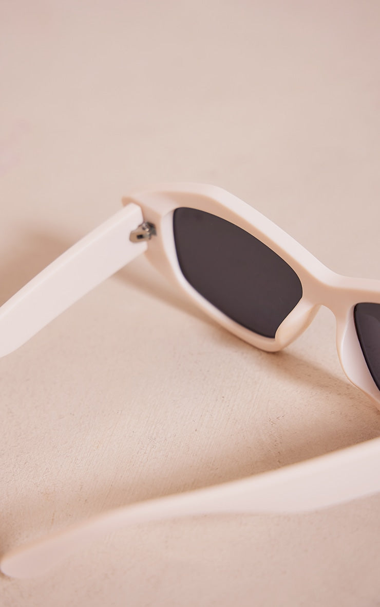 Pink Matte Abstract Cat Eye Sunglasses