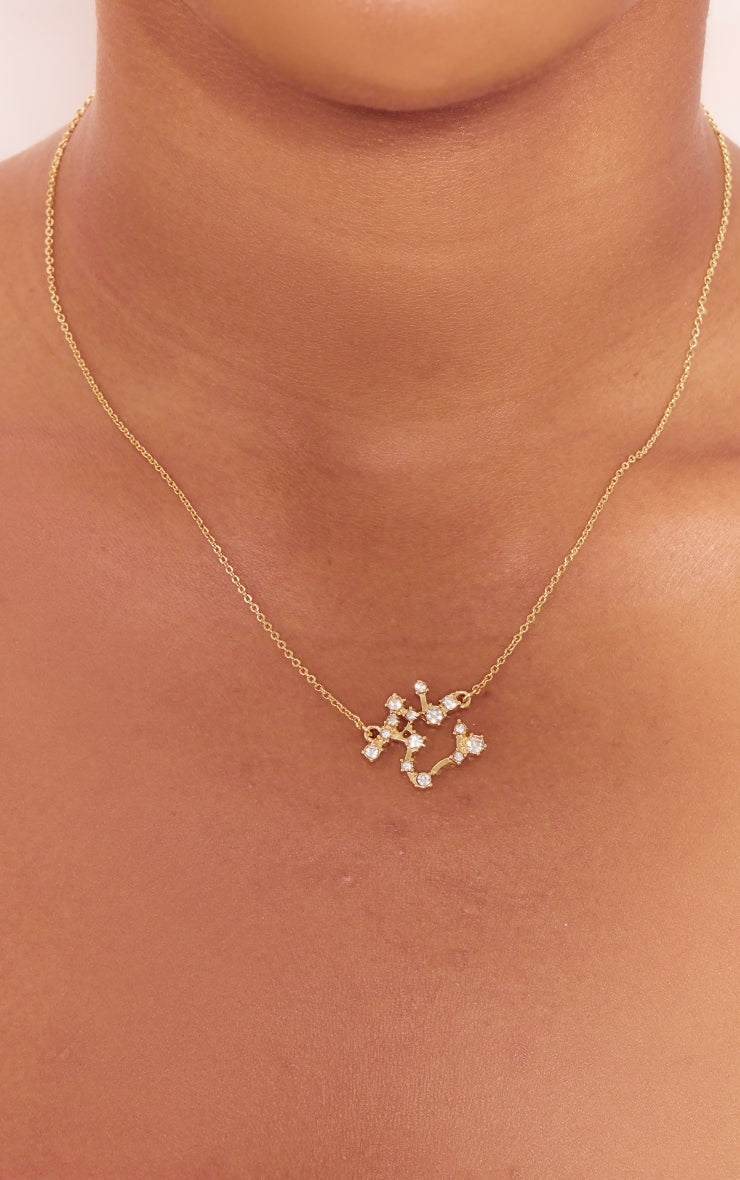 Gold Plated Scorpio Celestial Necklace