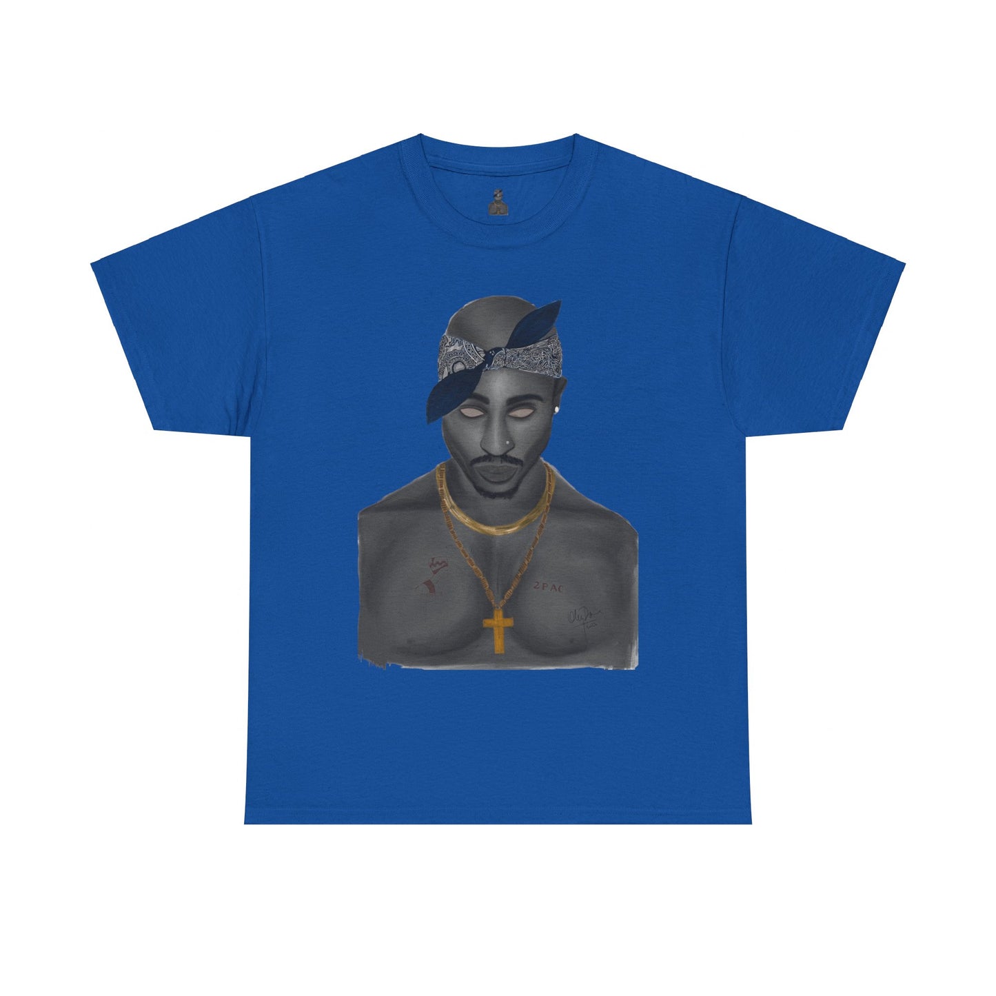 2 Pac T-shirt painted by Oleg Dave