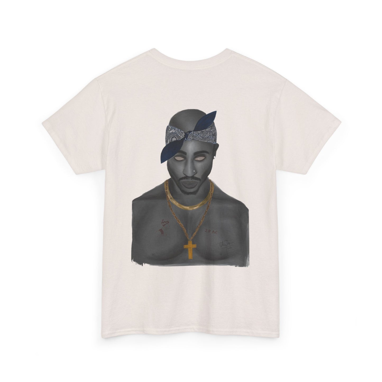 2 Pac T-shirt painted by Oleg Dave