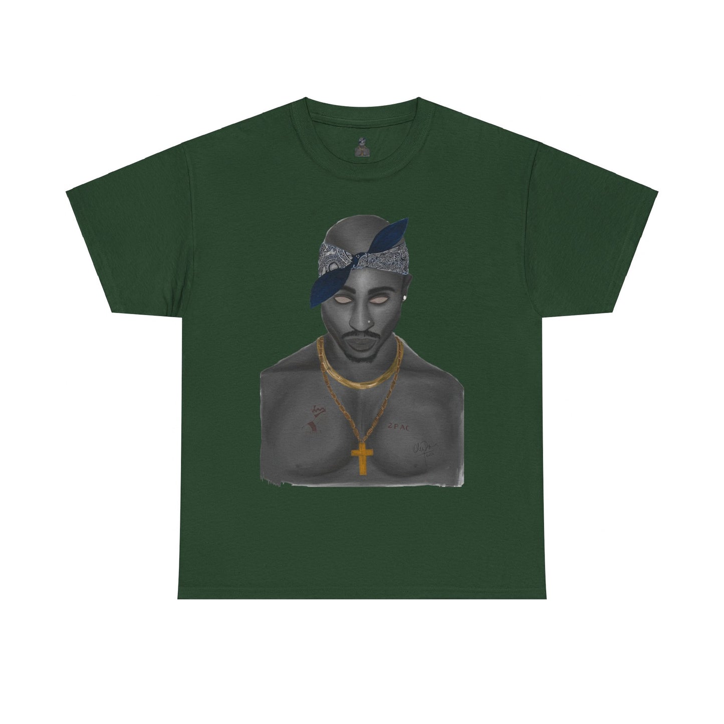 2 Pac T-shirt painted by Oleg Dave