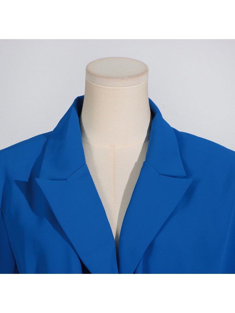 Solid Color Long Sleeve Single Breasted Blazers