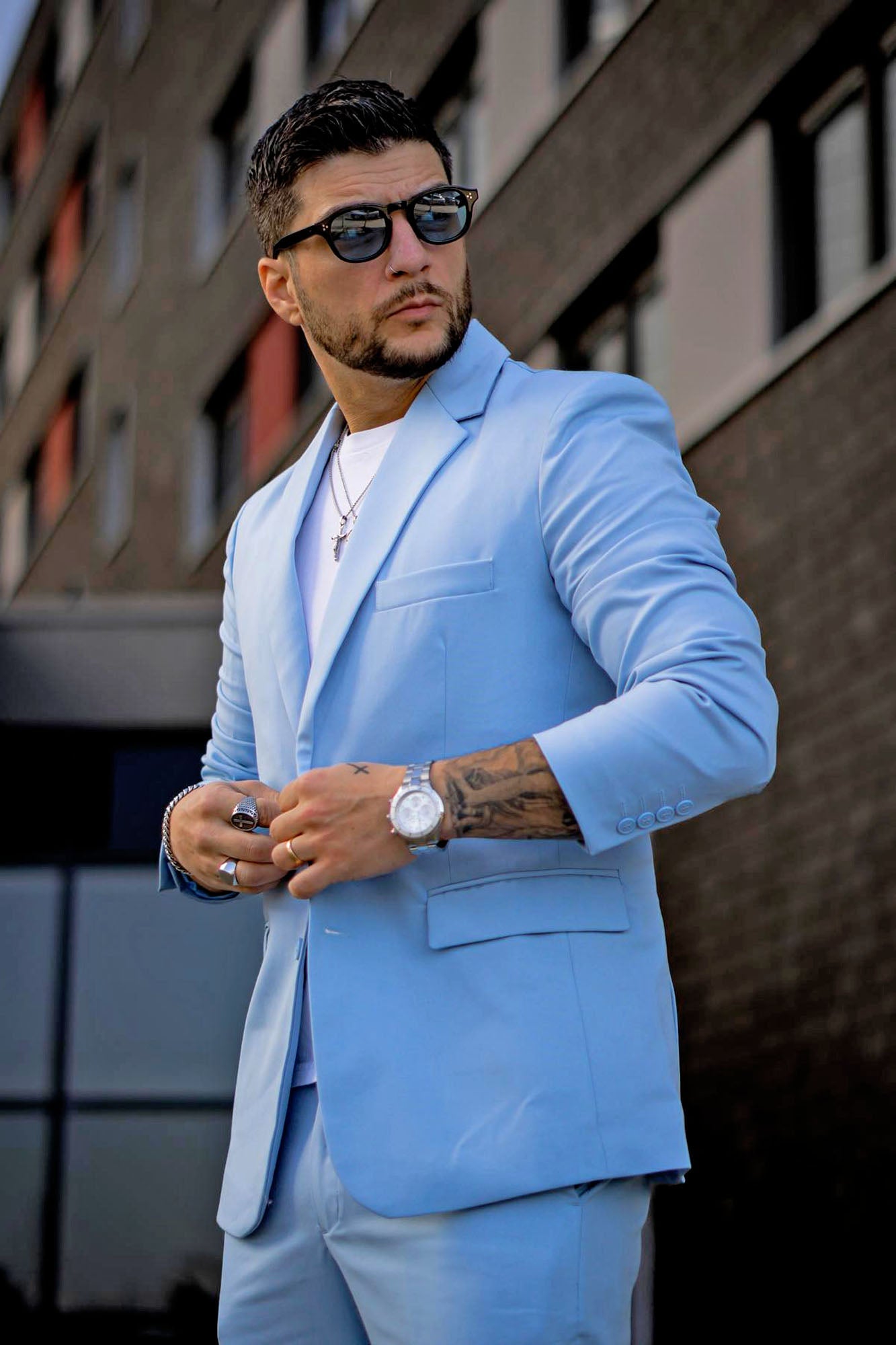 The Modern Stretch Suit Jacket - Blue