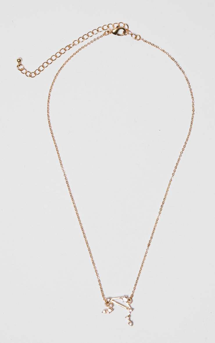 Gold Plated Libra Celestial Necklace