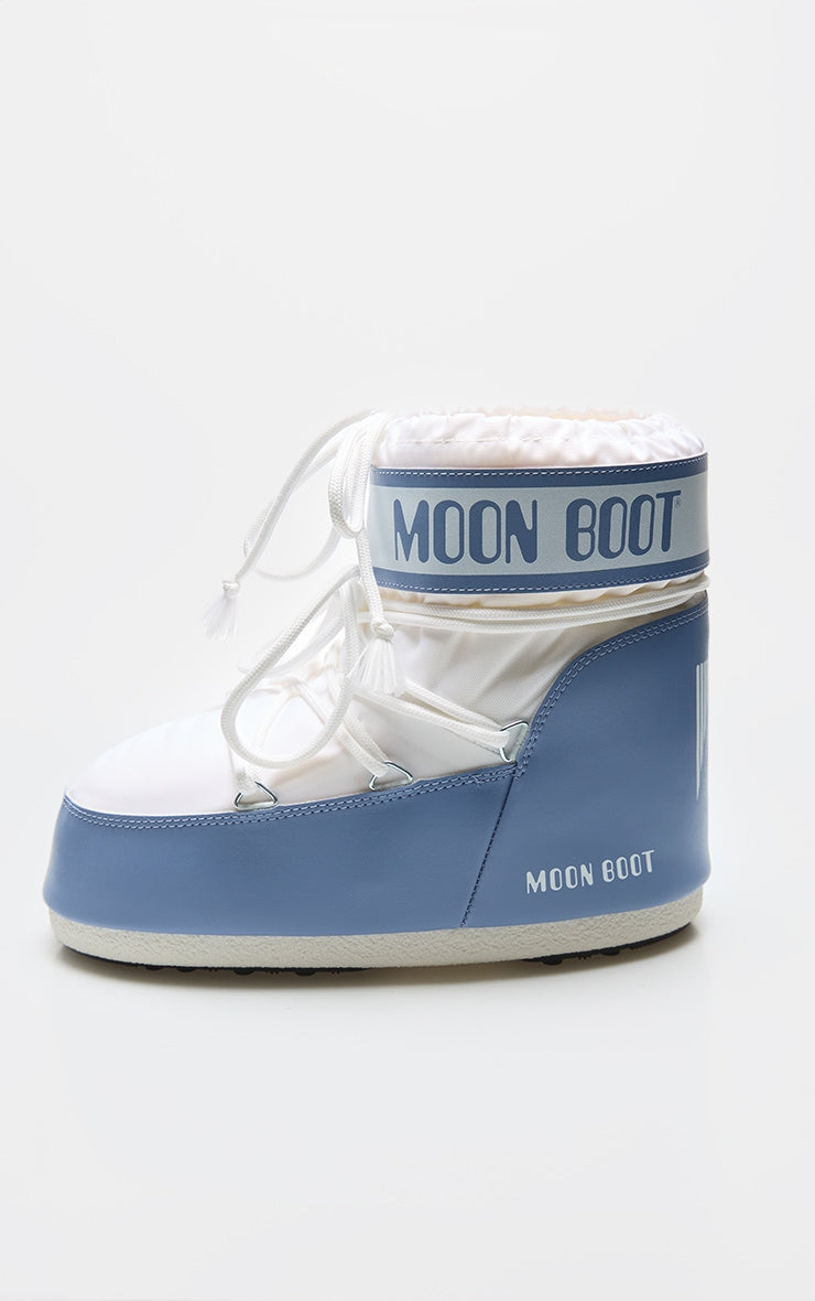 MOON BOOT Grey and White Icon Low