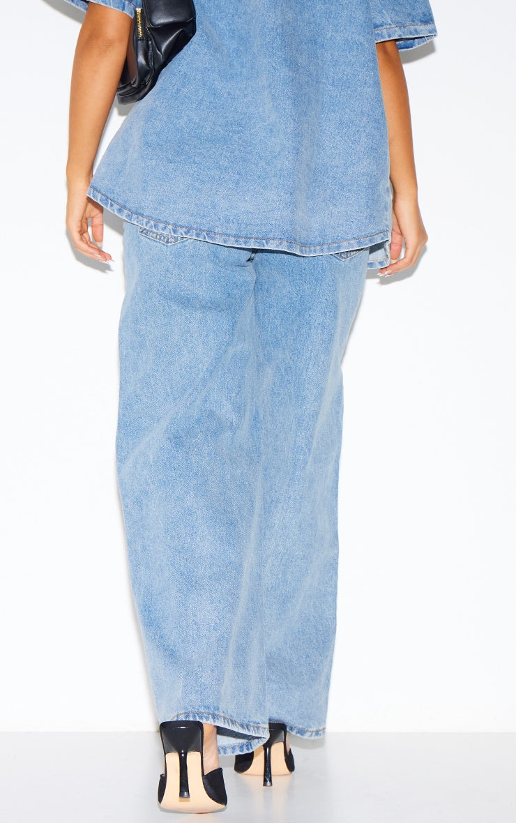 Petite Blue Straight Leg Jeans