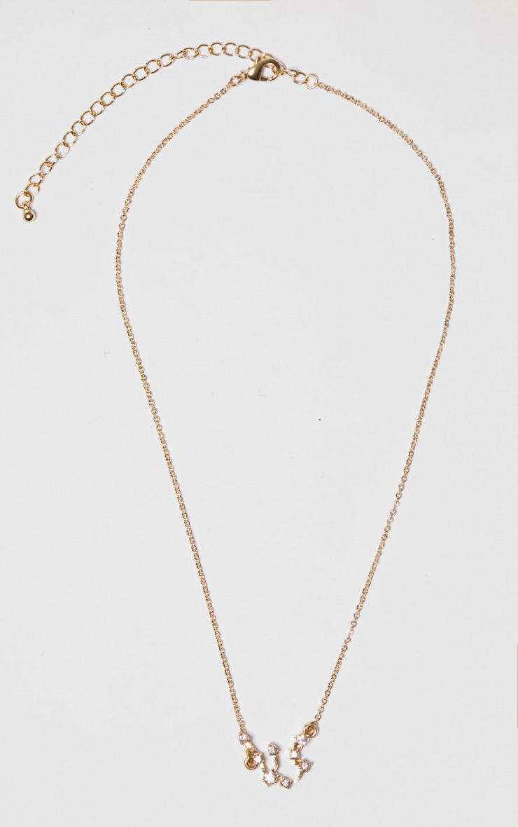 Gold Plated Leo Celestial Necklace