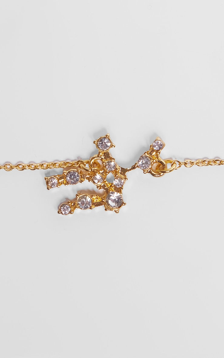 Gold Plated Libra Celestial Necklace