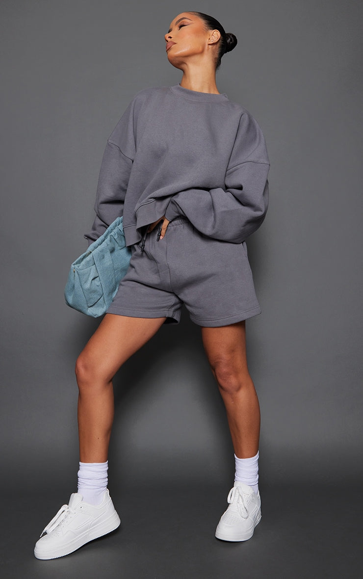 Light Olive Premium Oversized Boxy Sweatshirt