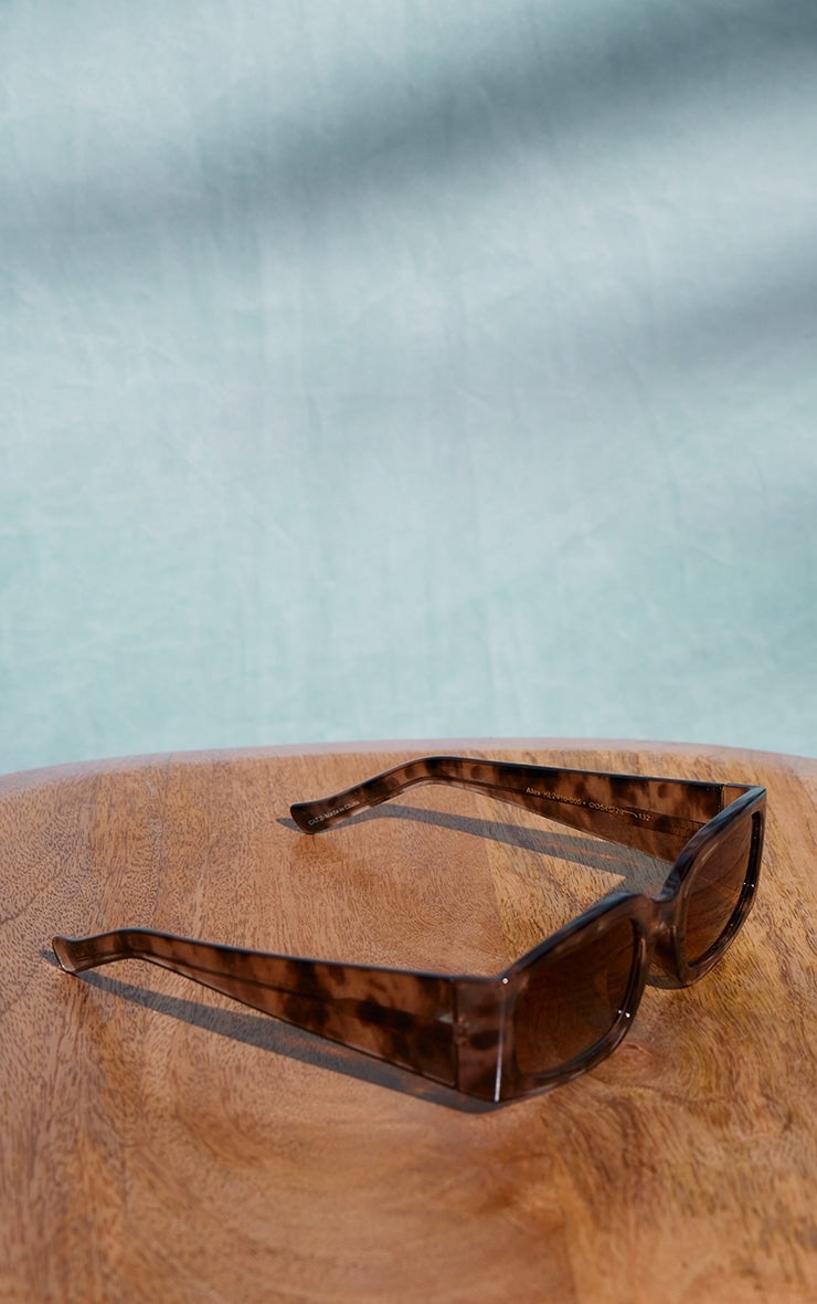 A.KJÆRBEDE Tortoiseshell Square Frame Sunglasses