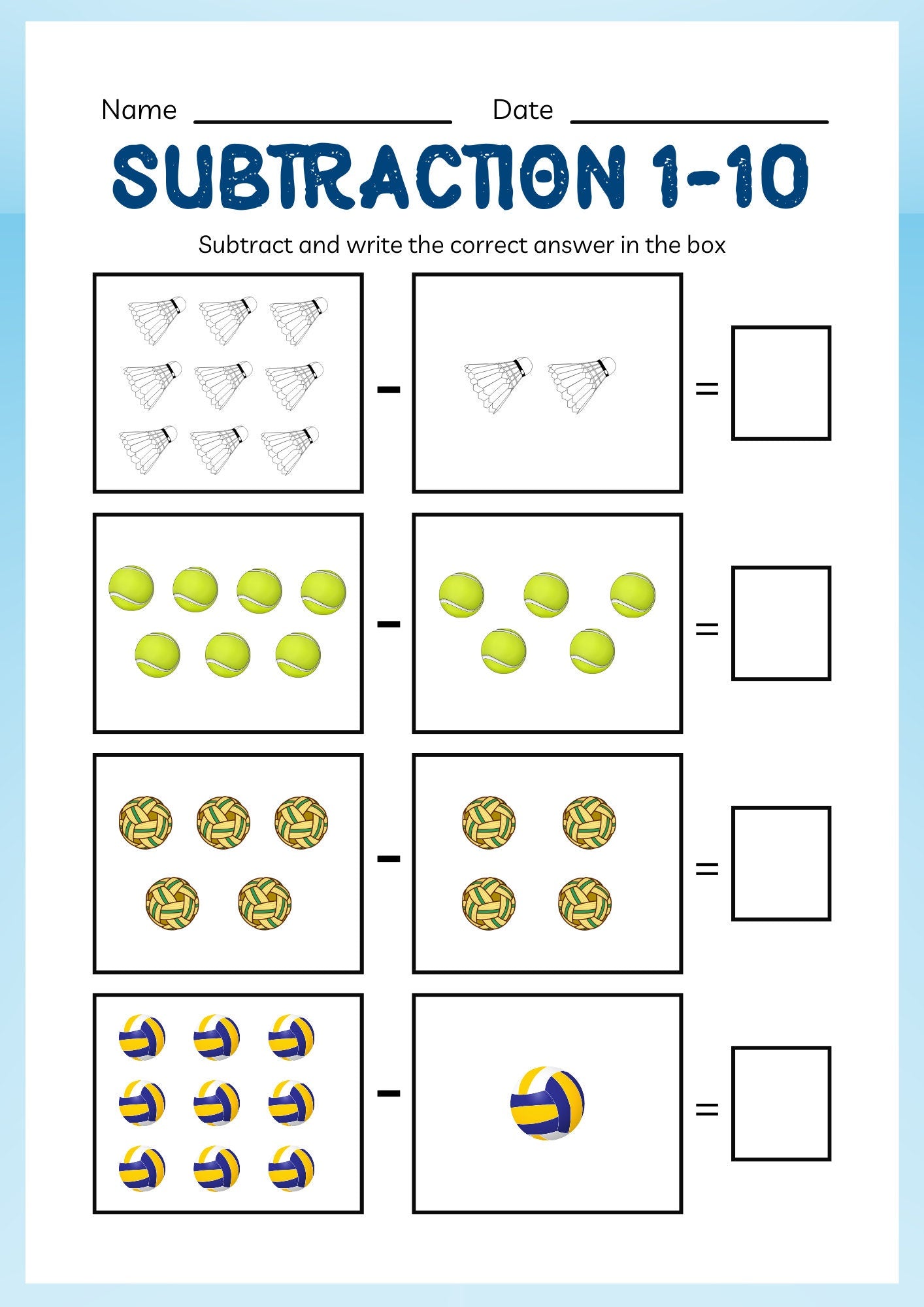 Printable Kindergarten Math Worksheet, Math problems, Early learning, Kindergarten book, Math education,