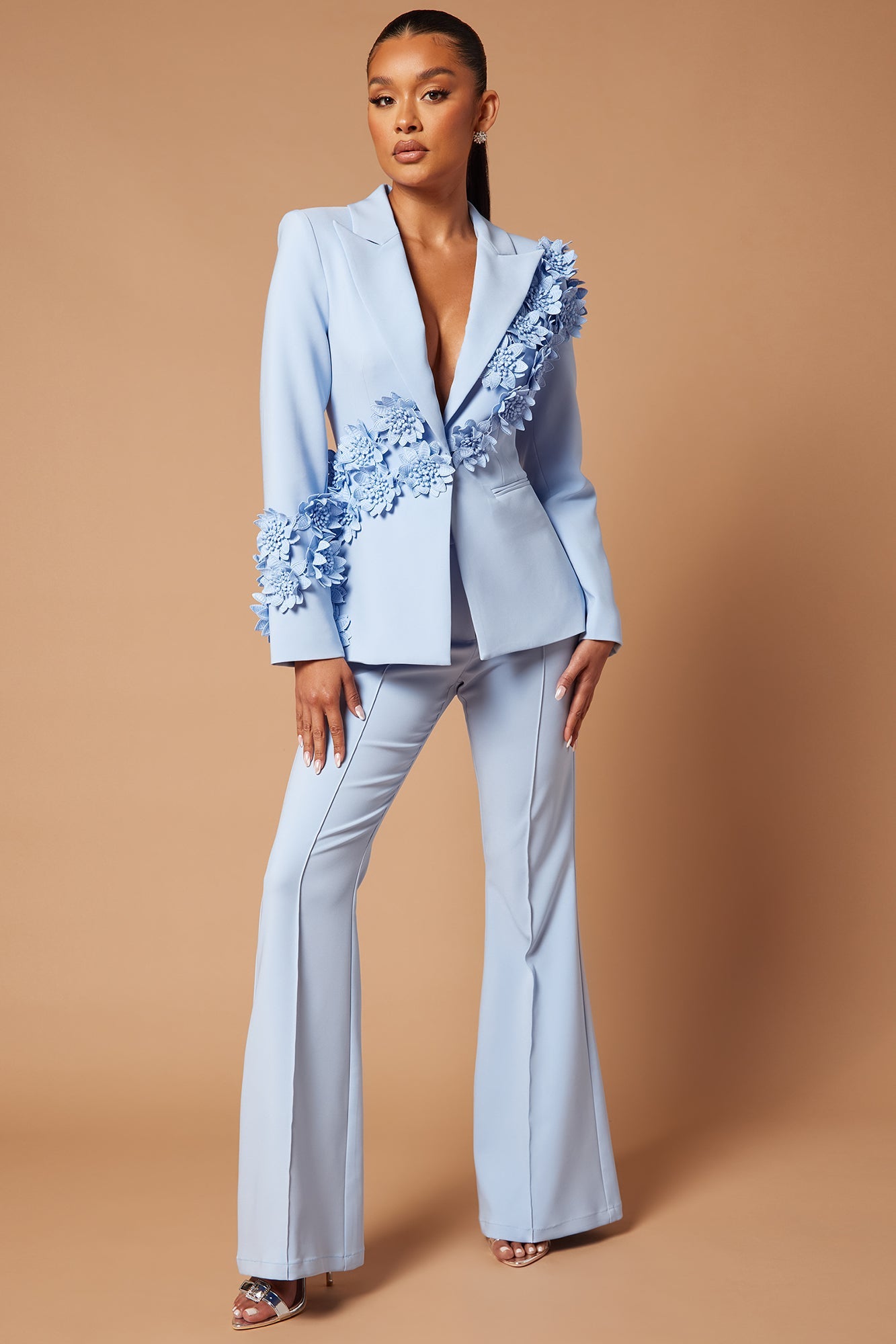 Women Pant Suit Office Lady OL Girl Jacket Blazer + Trousers Beige Pink  Khaki Apricot Coffee Black Blue Fashion 2 Piece Set 5XL